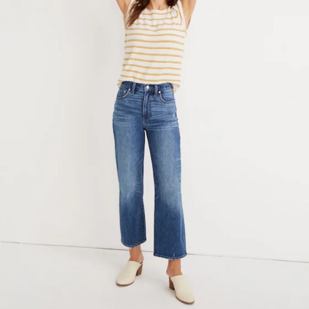 Madewell Slim Wide-Leg Jeans in Garrett Wash